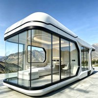 Fabricant de maisons capsules préfabriquées de luxe de 20 pieds, structure en acier léger, étanches, installation rapide, maisons capsules mobiles, vente en gros
