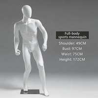 Maniquí Deportivo de Fibra de Vidrio, Modelo Masculino y Femenino de Cuerpo Completo, Color Blanco, para Exhibición en Vitrinas, Estilo Europeo