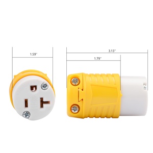 J453 20 Amp de <span class=keywords><strong>125</strong></span> voltios hoja recta enchufe y conector tierra macho y hembra NEMA 5-20P & 5-20R 15A <span class=keywords><strong>125</strong></span> V - Product Image 3