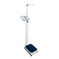 Báscula Ultrasónica de Altura, Peso e IMC, Pantalla LCD de 5 Pulgadas, Diseño Plegable, para Exámenes de Salud