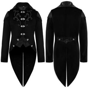 Traje Medieval gótico corte solapa BuckledTuxedo cena chaqueta hombres mujeres Steampunk Slim abrigo mago Cosplay trajes de Halloween - Product Image 4