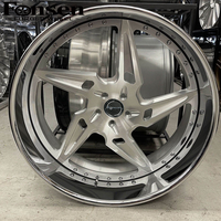 Jantes forgées de 18, 19, 20, 21, 22, 23, 24 pouces, jantes de voiture profondément concaves, jantes en aluminium chromé, jantes en alliage 6061-T6 en 2 parties