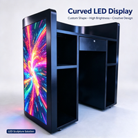 Écran LED flexible d'intérieur P5 4K HDR10+ avec vidéo réactive à la musique programmable pour discothèque, bar, scène et toile de fond