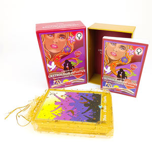 Oracolo di carta con carta di tarocchi africani in lamina d'oro personalizzata con carta oracolo ricamata con Logo stampato Kit di carte tarocchi e oracolo - Product Image 2