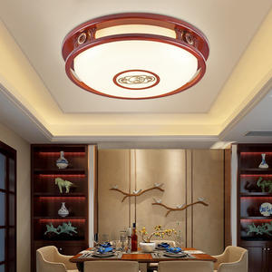 Lámpara de Techo LED de Estilo Moderno, Alimentación CA, Diseño Rectangular Chino para Sala de Estar, Comedor, Dormitorio Principal, Madera Maciza - Product Image 2