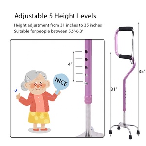 Novelty formal four legs <span class=keywords><strong>classic</strong></span> elderly Quad canes walking sticks - Product Image 4