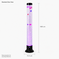 Lampe de table décorative à bulles de poissons alimentée par USB, type C, avec bulles acryliques pour chambre à coucher