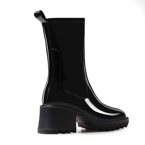 WETKISS-Botines de tacón de charol para mujer, botas de invierno, <span class=keywords><strong>2021</strong></span> - Product Image 3