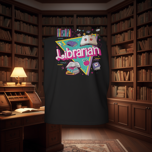 Librarian Long Sleeve <b>T</b>-<b>Shirt</b> <b>90s</b> Retro Bookish Design For Teachers And Readers - Product Image 3