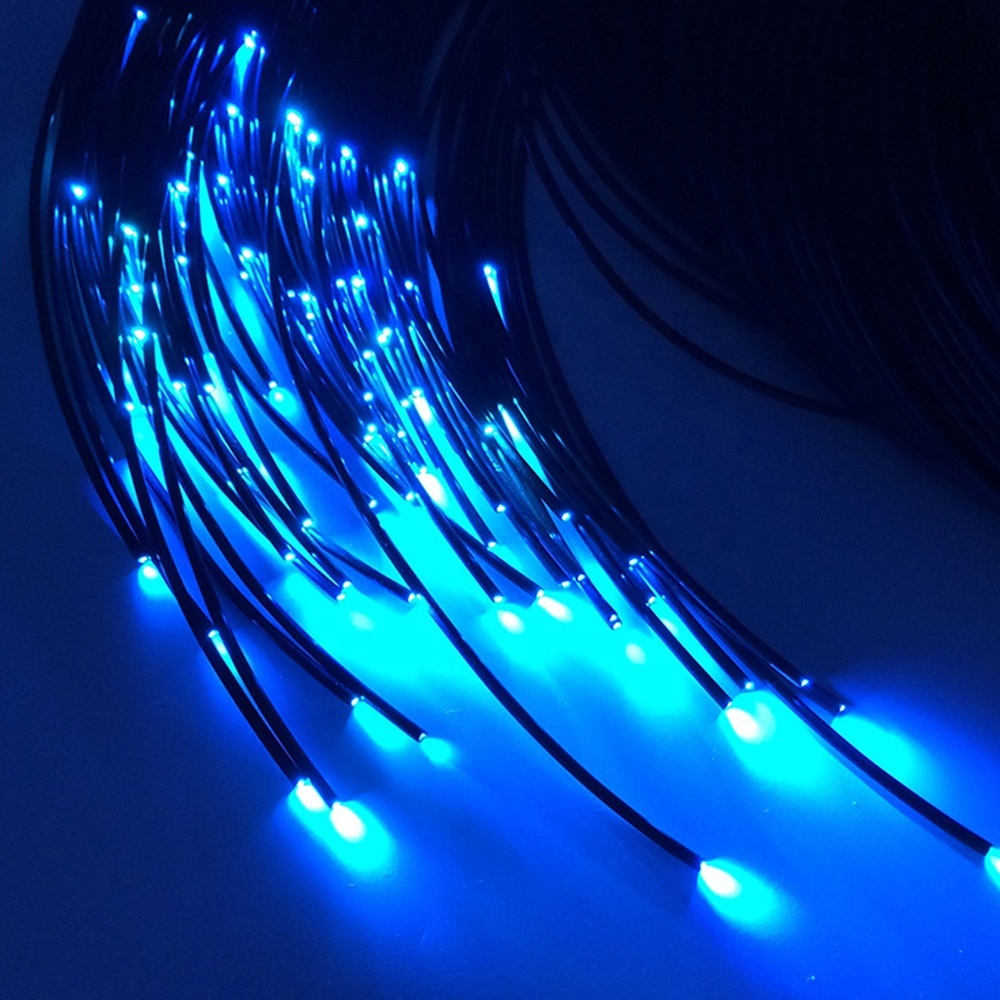 Outdoor Swimming Pool Fiber Optic Cable Black 1 Core for Swimming Pool Lighting End Glow Black Jacket Fiber Light
