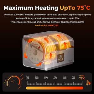 Caja Secadora de Filamento Creality SpacePi X4, 4 Bobinas, Cámaras de Calentamiento Dobles, Almacenamiento para Impresora 3D - Product Image 2