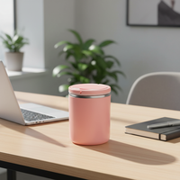 Boîte à lunch pour bébé en acier inoxydable anti-fuite avec couvercle en plastique, poignée, cuillère pliable - Sans BPA, écologique, portable, 550 ml, compatible lave-vaisselle