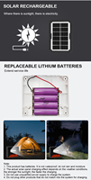 Petits kits d'éclairage solaire portables en promotion pour batteries rechargeables de haute qualité avec panneau solaire, directement de l'usine