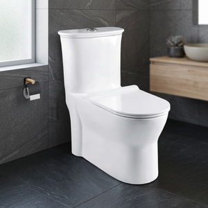 Siphonic One Piece Ceramic Toilet Dual Flush 250mm 300mm S <b>Trap</b> Elongated WC For Saudi South America - Product Image 4