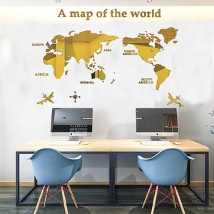 Mapa del Mundo Acrílico 3D, Adhesivos de Pared de Cristal Sólido para Dormitorio, Sala de Estar, Aula, Oficina, Decoración - Product Image 6