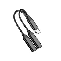 Adaptateur audio numérique 2-en-1 Type-C vers Type-C 60W à charge rapide avec convertisseur 3,5 mm pour téléphones mobiles 20V3A compatible OEM