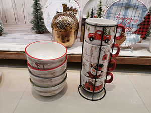 High Quality Gold Stackable <strong>Mugs</strong> <strong>Set</strong> Custom <strong>Stacking</strong> <strong>Mugs</strong> <strong>Set</strong> With Wire Rack - Product Image 5