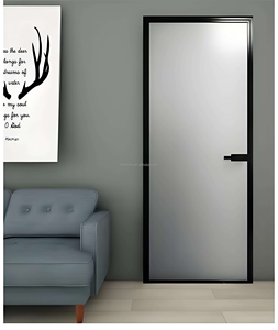 <span class=keywords><strong>Porte</strong></span> en aluminium durable <span class=keywords><strong>Porte</strong></span> à battant en verre aluminium de haute sécurité pour balcon, jardin et maison Conception antivol - Product Image 2