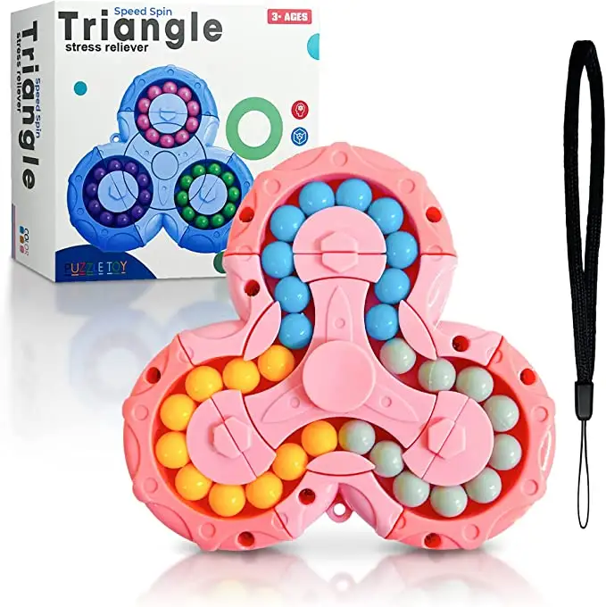 Decompression Educational Rotating Magic Puzzles Bead Rotating Magic Bean Fidget Toys Magic Cube Plastic Color Box Classic Toys