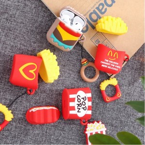 เคสอุปกรณ์เสริมหูฟังซิลิโคน3D ลายลูกกวาดน่ารักสำหรับ airpods เคส1/2พร้อมพวงกุญแจ - Product Image 4