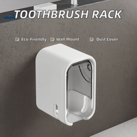 2025 support de brosse à dents en plastique à un niveau mural technique d'injection de couverture anti-poussière pour brosses à dents électriques salon
