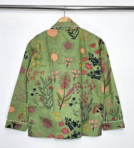 เสื้อคลุมนอนผ้าฝ้ายพิมพ์ลายดอกไม้สำหรับผู้หญิง แขนยาว ปกพับได้ สวมใส่สบายๆ ในฤดูใบไม้ผลิ - Product Image 6