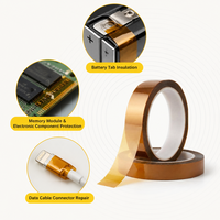 Ruban antistatique ESD en polyimide 33m, résistant aux hautes températures 260°C, adhésif silicone, masquage de soudure PCB, personnalisé OEM
