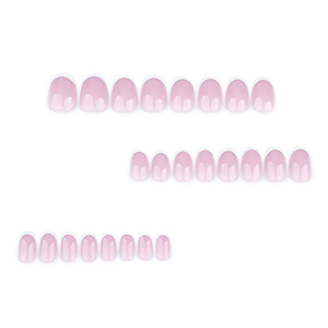 24 pièces/ensemble embouts d'ongles français en acrylique doux 3599 avec embouts blancs classiques ongles à presser ronds français ongles artificiels - Product Image 2