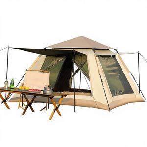 Tente de <span class=keywords><strong>camping</strong></span> automatique d'extérieur, épaisse, à ouverture rapide, résistante au vent et aux intempéries, portable, pliable, double couche en tissu Oxford - Product Image 1
