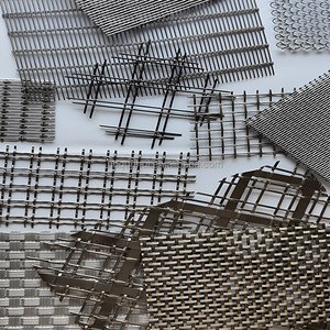 Armoires de cuisine modernes, portes en maille d'acier inoxydable <span class=keywords><strong>anti</strong></span>-salissure, revêtement en poudre, panneaux en maille tissée faciles à nettoyer, décoratifs - Product Image 6