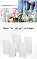 Cylindre acrylique personnalisé pour fête de mariage, présentoir de piédestal, cylindre acrylique clair/blanc, pilier de plinthe pour mariage