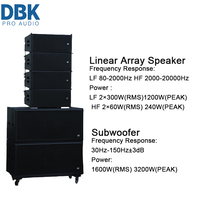 Sistema de Audio Profesional, Altavoz Line Array de Rango Completo Dual de 10 Pulgadas + Subwoofer Dual de 18 Pulgadas, Equipo de Sonido PA para Iglesia