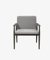 Chaise de salle à manger à accoudoirs avec coussin épais de style nordique neutre pour hôtel et salon