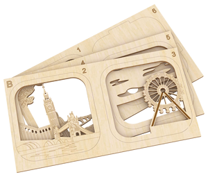 Lampe de nuit éducative créative DIY, construction de ville 3D en bois, artisanat pour enfants de 5 à 7 ans, puzzle LED - Product Image 5