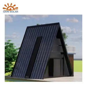 모듈 형 주택 루핑 재료 조립식 주택 용 곡선 태양 지붕 지붕 타일
