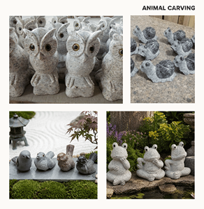 Statue d'hibou en marbre massif sculptée à la main, blanche, en gros, pour centres de jardinage - Product Image 3