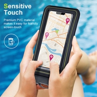 Pochette universelle étanche pour téléphone de 6.9 pouces IPX8 sac sec étanche flottant vacances natation plage voyage essentiel