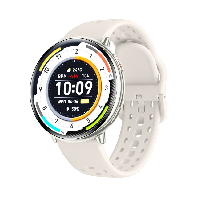 W08A Unisex 1.43-Inch AMOLED Smart Watch Android NFC Wireless Charging IP68 Waterproof Sleep Heart Rate Answer Call Silica Gel