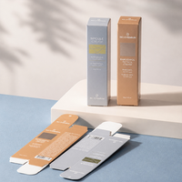 Boîte pliante personnalisée à extrémités pliées avec papier couché gaufré pour l'emballage de mascara, blush, fond de teint et cosmétiques – Vente en gros