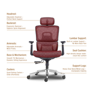Silla de Oficina Ergonómica Moderna, Grande y Alta, con Características Ajustables, Asiento Extra Ancho para Uso Comercial, Hoteles y Edificios Administrativos