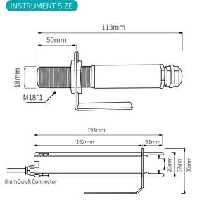 Termometer Inframerah Akurasi Tinggi Aice Tech Output 4-20mA OEM/ODM Sensor Suhu Inframerah Tanpa Kontak <span class=keywords><strong>Probe</strong></span> Industri - Product Image 4