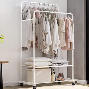 Support de suspension de vêtements à tige Mobile, <span class=keywords><strong>étagère</strong></span> à vêtements Standard <span class=keywords><strong>Simple</strong></span> et tendance, présentoir de magasin de vêtements à 4 roues - Product Image 4