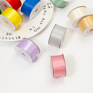 Tùy Chỉnh 2.5Cm (1 Inch) Duy Nhất Mặt Polyester Satin Ribbon Đồng Bằng Satin Ruy Băng 100% Polyester Cho May Mặc Quà Tặng Trang Trí - Product Image 2