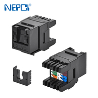 Nuevo Conector Keystone RJ45 Cat6 UTP de 10 Gbps con Obturador, Compatible con PoE+, para Centros de Datos