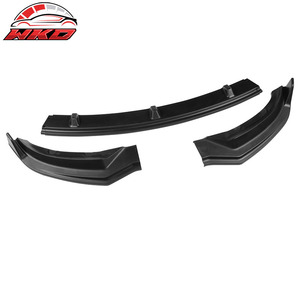 Pour Tesla Model 3 2017-2023 Spoiler de pare-chocs avant, séparateur, 3 pièces, PP noir mat, kit carrosserie de haute qualité - Product Image 4