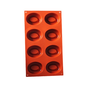8 Cavity Oval Donut <b>Silicone</b> Mold For Mousse Cake <b>Baking</b> DIY Pastry Tool 292x168x27mm Oven Safe Food Grade - Product Image 4