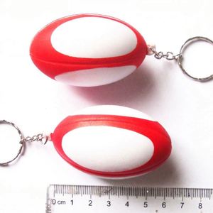 Mprinted Cheap Customized PU Rugby Stress Ball <b>Key</b> Chain Football Foam Ball <b>Key</b> <b>Ring</b> - Product Image 5