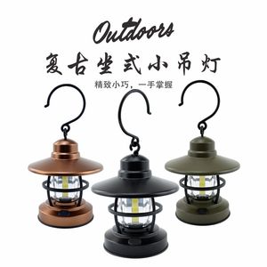 Retro Camping Lantern Led Portable Outdoor Hanging <b>Light</b> For Tent Camping Waterproof Battery Operated - Product Image 1