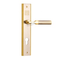 Poignée de porte classique à levier texturé antidérapant avec filetage moleté, design tactile pour un confort amélioré