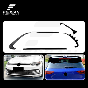 Kit Carrozzeria Completo 2020-2024 per VW <span class=keywords><strong>Golf</strong></span> Mk8 Versione Standard: Labbro Anteriore, Minigonne Laterali, Spoiler Posteriore e Alettone Tetto - Product Image 5